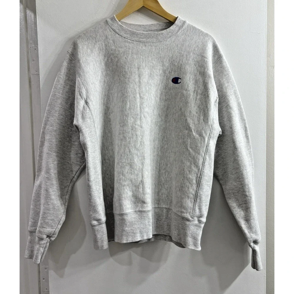 VTG Champion Reverse Weave Sweatshirt Mens M Gray Fleece Crewneck 90s Pullover